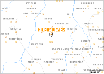 map of Milpas Viejas