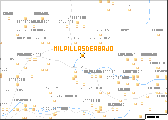 map of Milpillas de Abajo