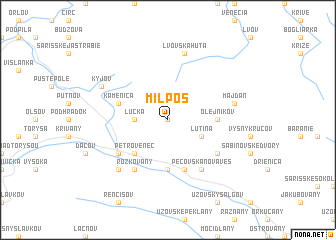 map of Milpoš