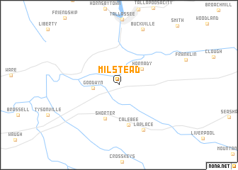 map of Milstead