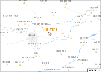 map of Miltiņi