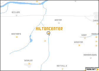 map of Milton Center