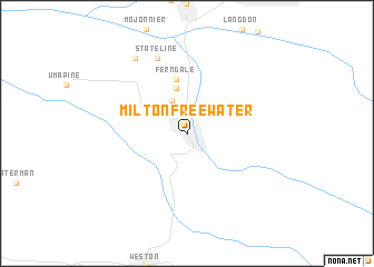 map of Milton-Freewater