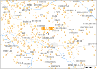 map of Milunići