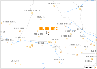 map of Milušinac