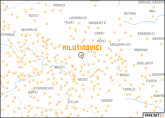map of Milutinovići