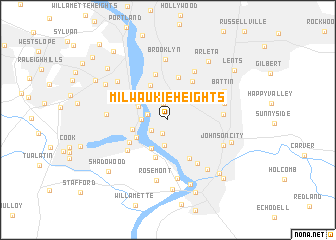 map of Milwaukie Heights