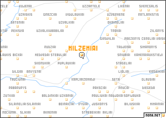 map of Milžemiai