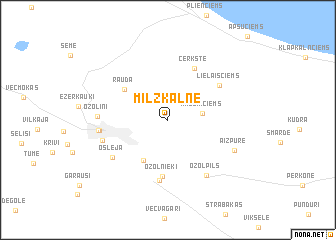 map of Milzkalne