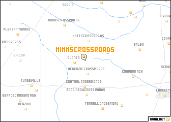 map of Mimms Crossroads