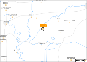 map of Mims