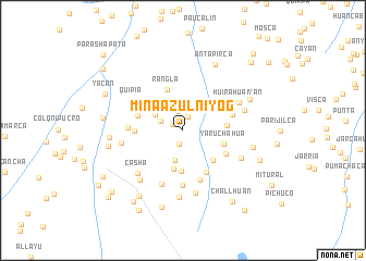 map of Mina Azulniyog