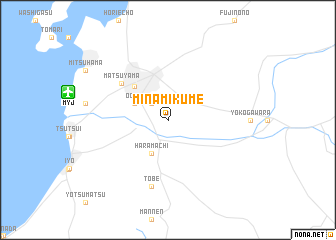 map of Minami-kume