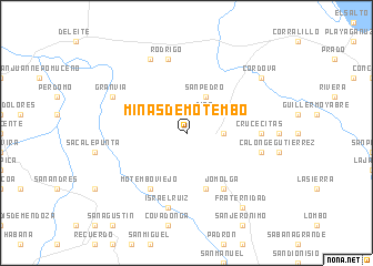 map of Minas de Motembo