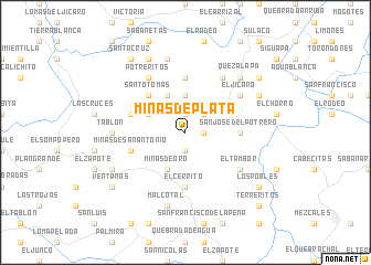 map of Minas de Plata