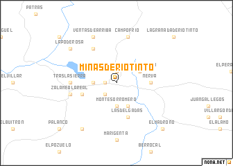 map of Minas de Ríotinto