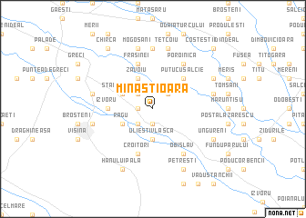 map of Mînăstioara