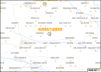 map of Mînăstioara