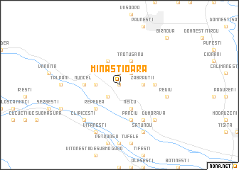 map of Mînăstioara