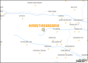 map of Mînăstirea Agapia