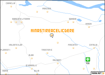 map of Mînăstirea Celic Dere