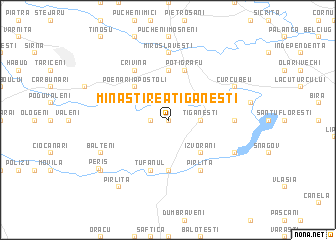 map of Mînăstirea Ţigăneşti