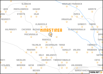 map of Mînăstirea