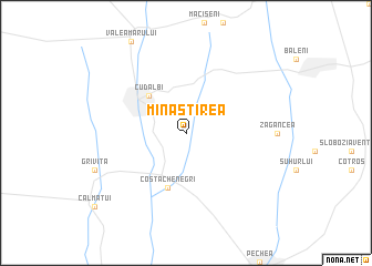 map of Mînăstirea