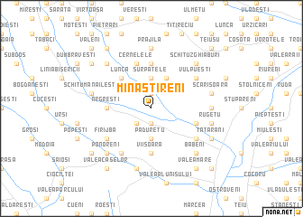 map of Mînăstireni