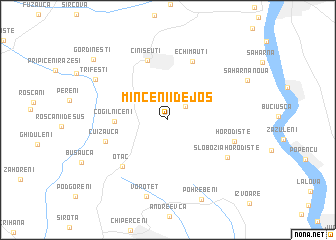 map of Mincenii de Jos