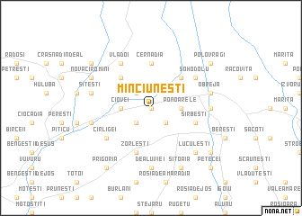 map of Minciuneşti