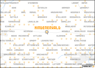 map of Mindenerwald