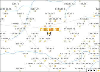 map of Mindénina