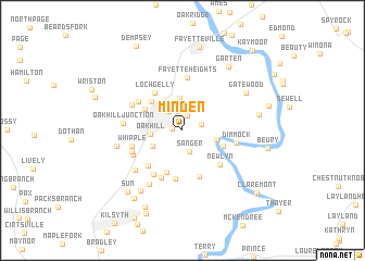 map of Minden