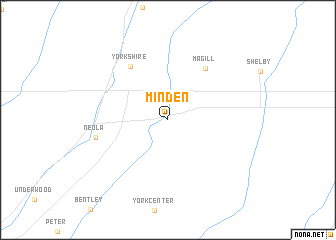 map of Minden