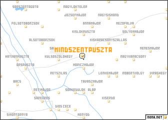 map of Mindszentpuszta
