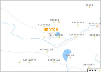 map of Mindyak