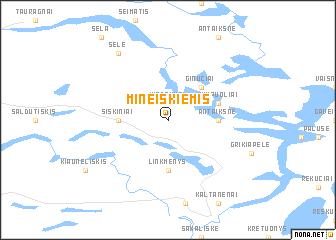 map of Mineiškiemis