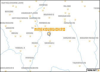 map of Miné Kouadiokro
