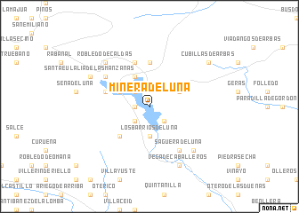 map of Miñera de Luna