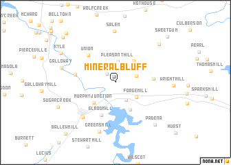 map of Mineral Bluff