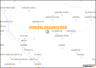 map of Mineral de Guaxcama