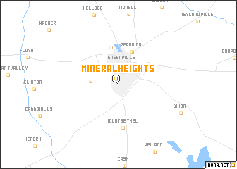 map of Mineral Heights