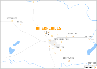 map of Mineral Hills