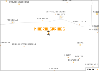 map of Mineral Springs