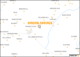map of Mineral Springs