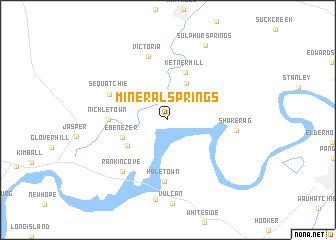 map of Mineral Springs