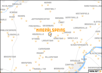 map of Mineral Spring