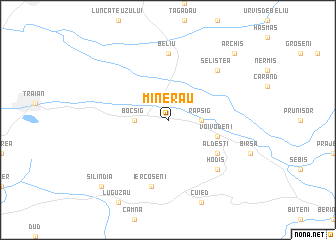 map of Mînerău