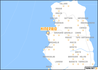 map of Minerbio